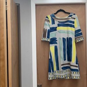 BCBG cool multicolor shift shirt dress